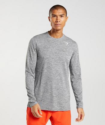 Long Sleeve Gymshark Arrival Hombre Gris Gris Claro | CO 3487JPQ